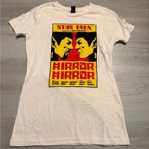 Star Trek Mirror Mirror Shirt Womens L Lootcrate Spock Graphic Tee TV Show NWOT